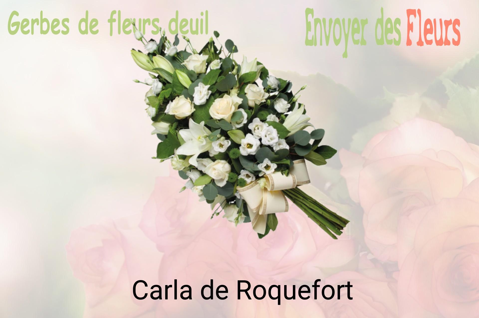 Gerbe de fleurs de deuil livrée à Carla-de-Roquefort
